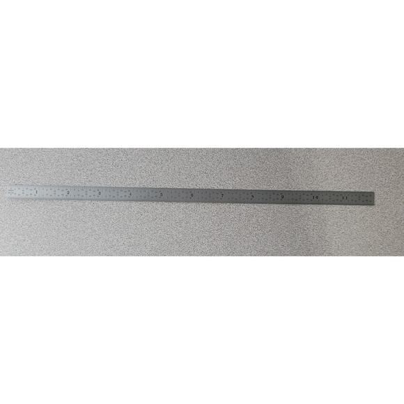 General (2) Stainless Steel Scales 12"  6" and (1) UnMarked 12" Total (3) Scales - Picture 6 of 6